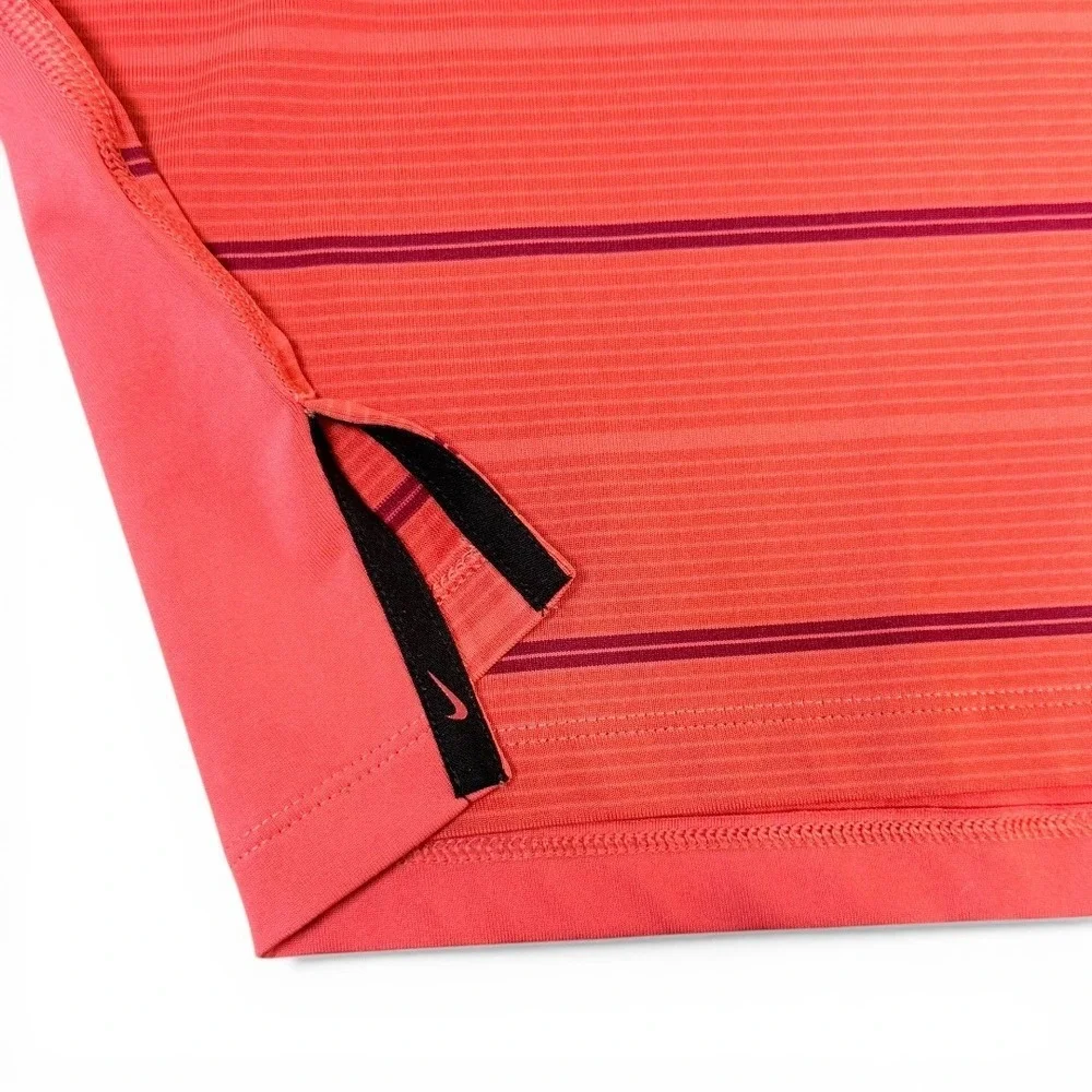 Nike Golf Tiger Woods Collection Stripe Polo XXL DR5318-850 Noble Red Ember Glow